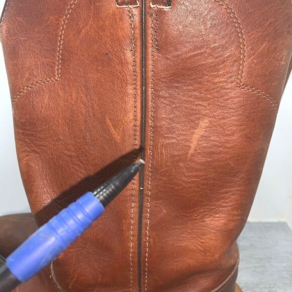 Justin 1108 Brown Men’s 9 D Leather Western Cowboy Boots Made In USA Comfort - Picture 11 of 13